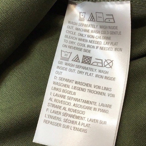 ⚜️ BELLE by Kim Gravel Green Knit Peasant Grommet Tie Long Sleeve Popover Tunic - Picture 4 of 7